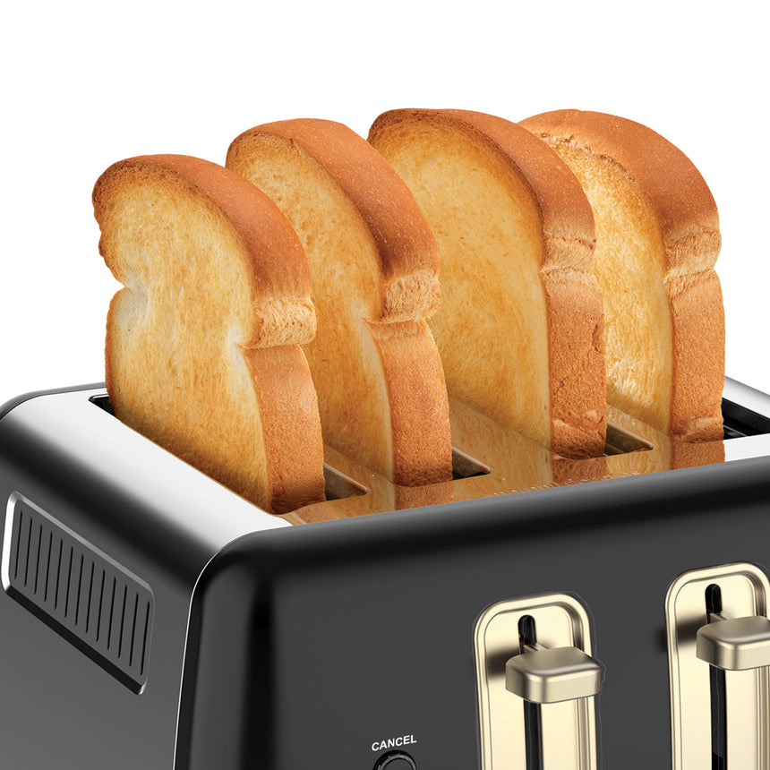 Morphy Richards Ascend Soft Gold 4 Slice Toaster Satin in Black - Image 05