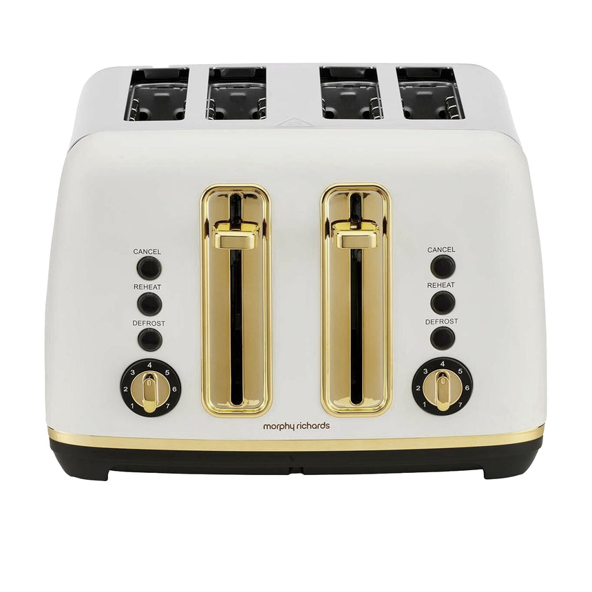 Morphy Richards Ascend Soft Gold 4 Slice Toaster in White - Image 01