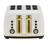 Morphy Richards Ascend Soft Gold 4 Slice Toaster in White - Image 01