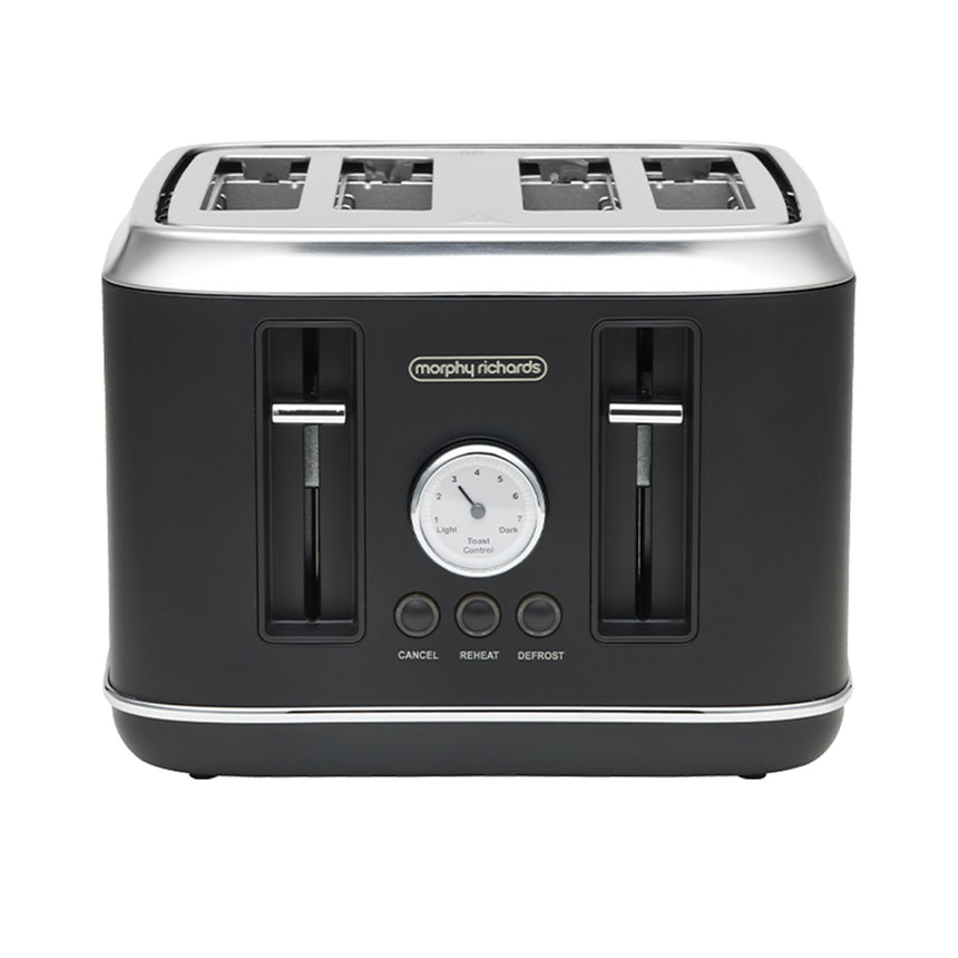 Morphy Richards Boutique Retro Design 4 Slice Toaster in Black - Image 01