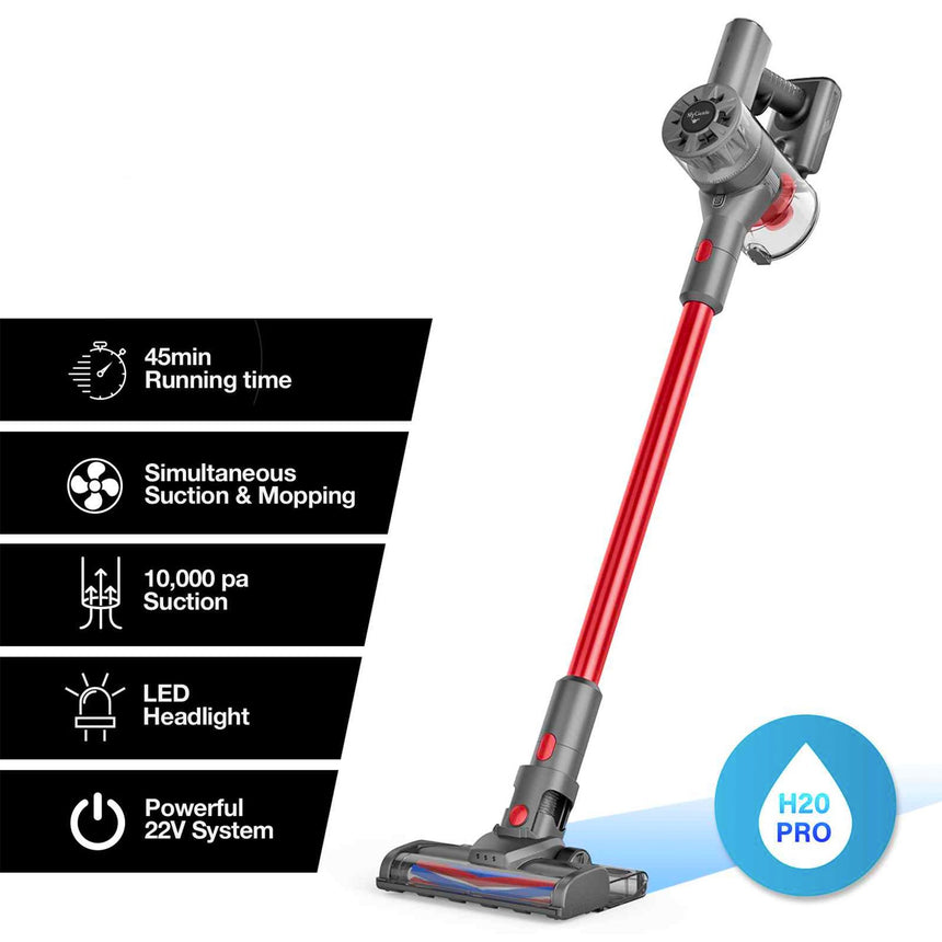 MyGenie H20 Pro Wet Mop 2 in 1 Cordless Stick Vacuum Cleaner Red - Image 05