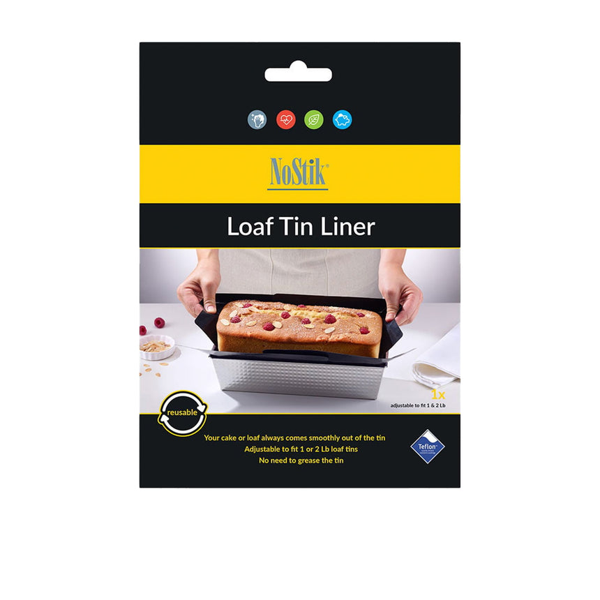 NoStik Reusable Non-Stick Loaf Tin Liner 35x25cm in Black - Image 01