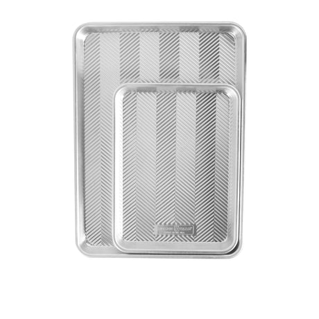 Nordic Ware Naturals Prism Textured Baker's Bundle Quarter and Half Sheet - Image 01