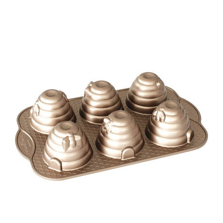 Nordic Ware Toffee Beehive Cakelet Pan 6 Cup - Image 02