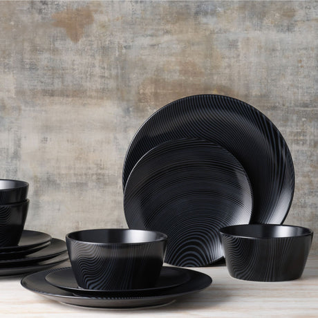 Noritake in Black on in Black Dune 12 Piece Dinner Set - Image 02