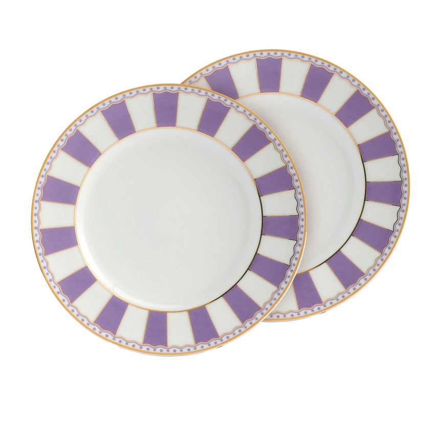 Noritake Carnivale Cake Plate 16cm Set of 2 Lavender - Image 01