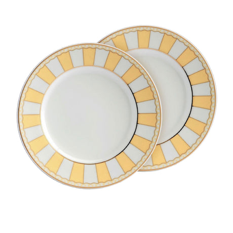 Noritake Carnivale Cake Plate 16cm Set of 2 Yellow - Image 01