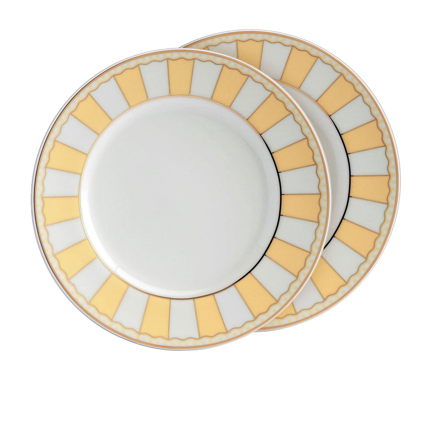 Noritake Carnivale Cake Plate 21cm Set of 2 Yellow - Image 01