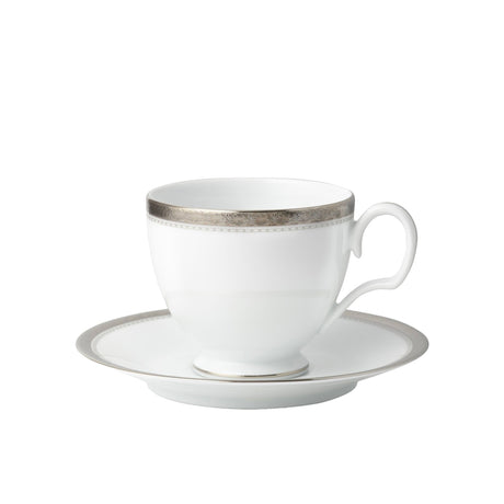 Noritake Charlotta Platinum Tea Cup and Saucer 250ml - Image 01