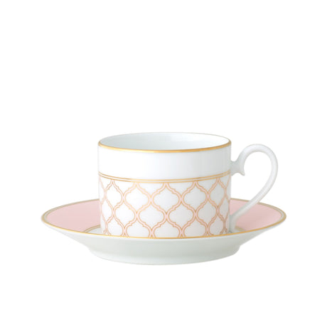 Noritake Eternal Palace Tea Cup and Saucer 225ml Coral - Image 01