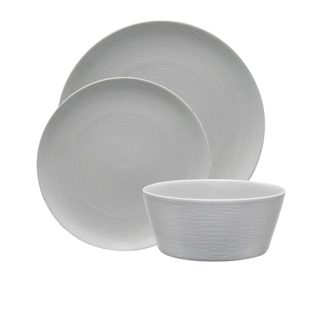 Noritake Grey on Grey Swirl 12 Piece Dinner Set - Image 01