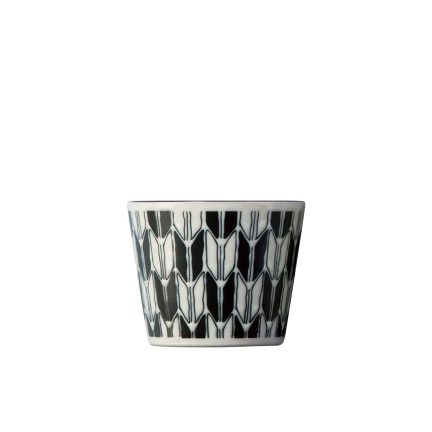 Japanese Collection Komon Porcelain Japanese Tea Cup Set of 5 in Black - Image 04