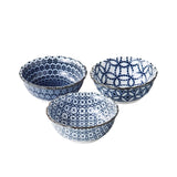 Japanese Collection Nami Porcelain Dipping Bowl Set of 5 in Blue - Image 02