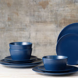 Noritake Navy on Navy Swirl 12 piece Dinner Set - Image 02