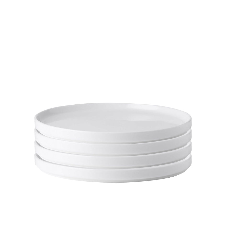 Noritake Stax in White Dinner Plate 24.5cm Set of 4 - Image 01