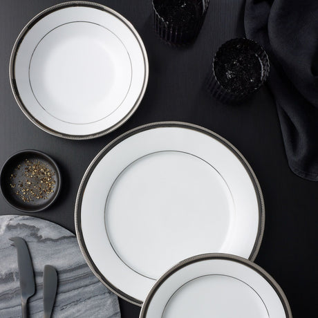 Noritake Toorak Noir Dinner Set 12pc White - Image 02