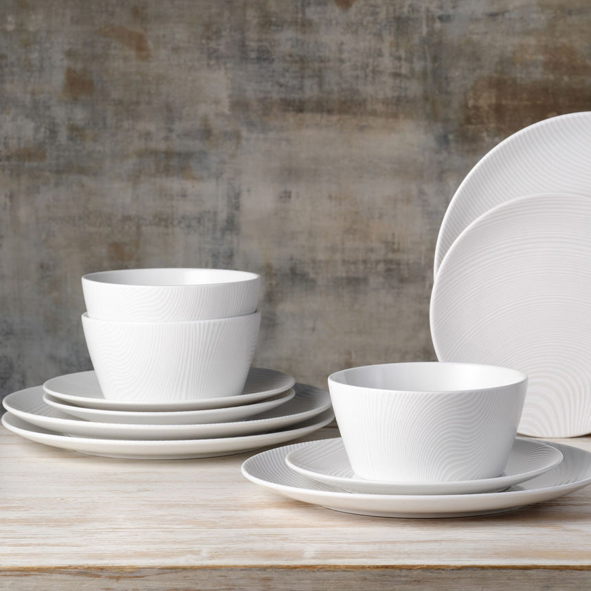 Noritake White on White Dune 12pc Dinner Set - Image 03