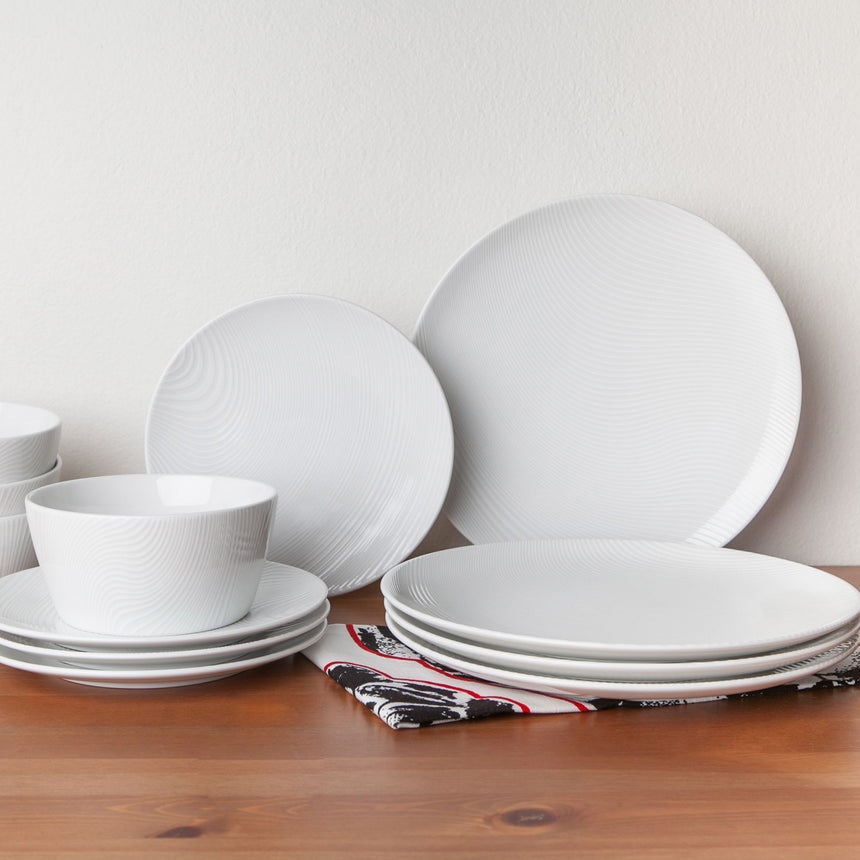 Noritake White on White Dune 12pc Dinner Set - Image 05