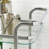 Norris Bar Cart Triple Shelf Silver - Image 04