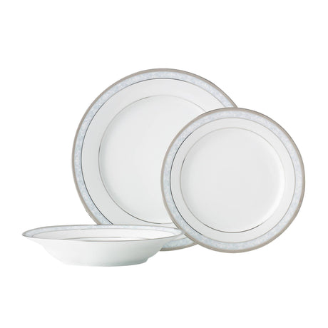 Noritake Hampshire Platinum Dinner Set 12pc - Image 01