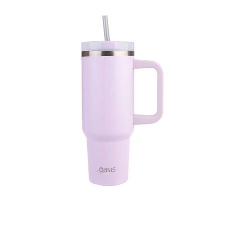 Oasis Stainless Steel Double Wall Insulated Commuter Travel Tumbler 1.2 Litre Orchid - Image 01