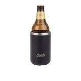 Oasis Stainless Steel Insulated Cooler Can 375ml in Black - Image 03