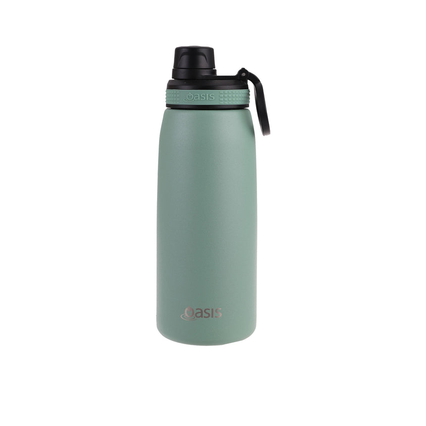 Oasis Stainless Steel Double Wall Insulated Sports Bottle Screw Cap 780ml Sage Green - Image 01