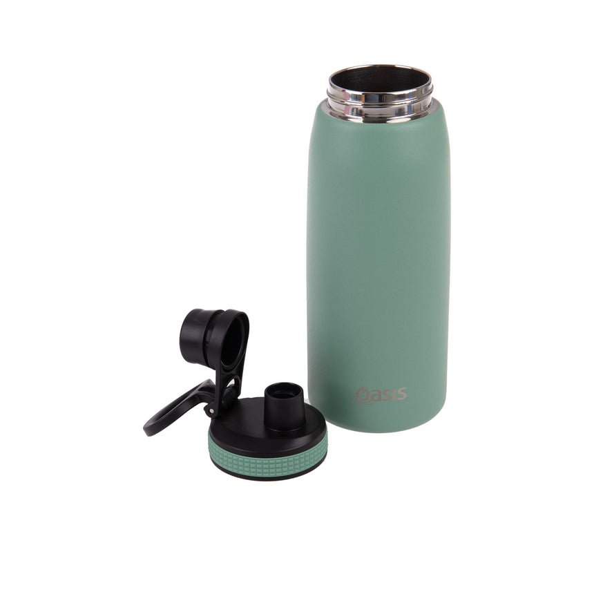 Oasis Stainless Steel Double Wall Insulated Sports Bottle Screw Cap 780ml Sage Green - Image 03