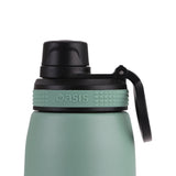 Oasis Stainless Steel Double Wall Insulated Sports Bottle Screw Cap 780ml Sage Green - Image 06