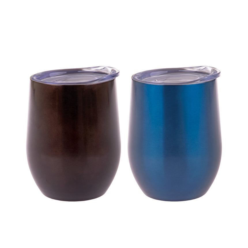 Oasis Double Wall Insulated Wine Tumbler 330ml Sapphire - Image 02