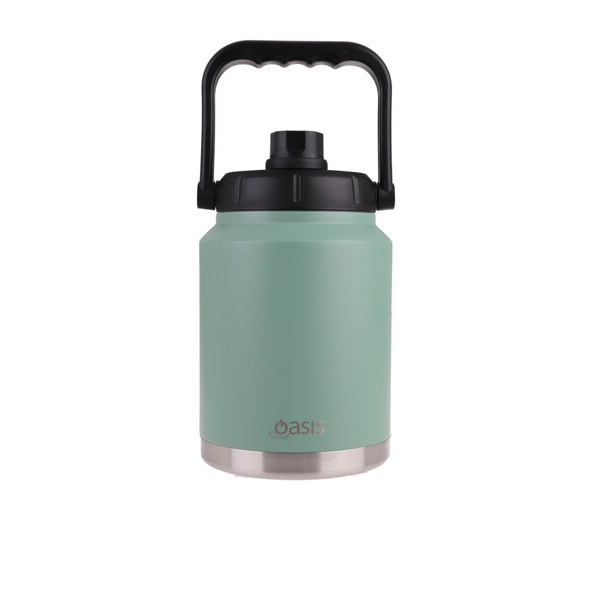 Oasis Stainless Steel Insulated Jug with Carry Handle 2.1 Litre Sage Green - Image 01