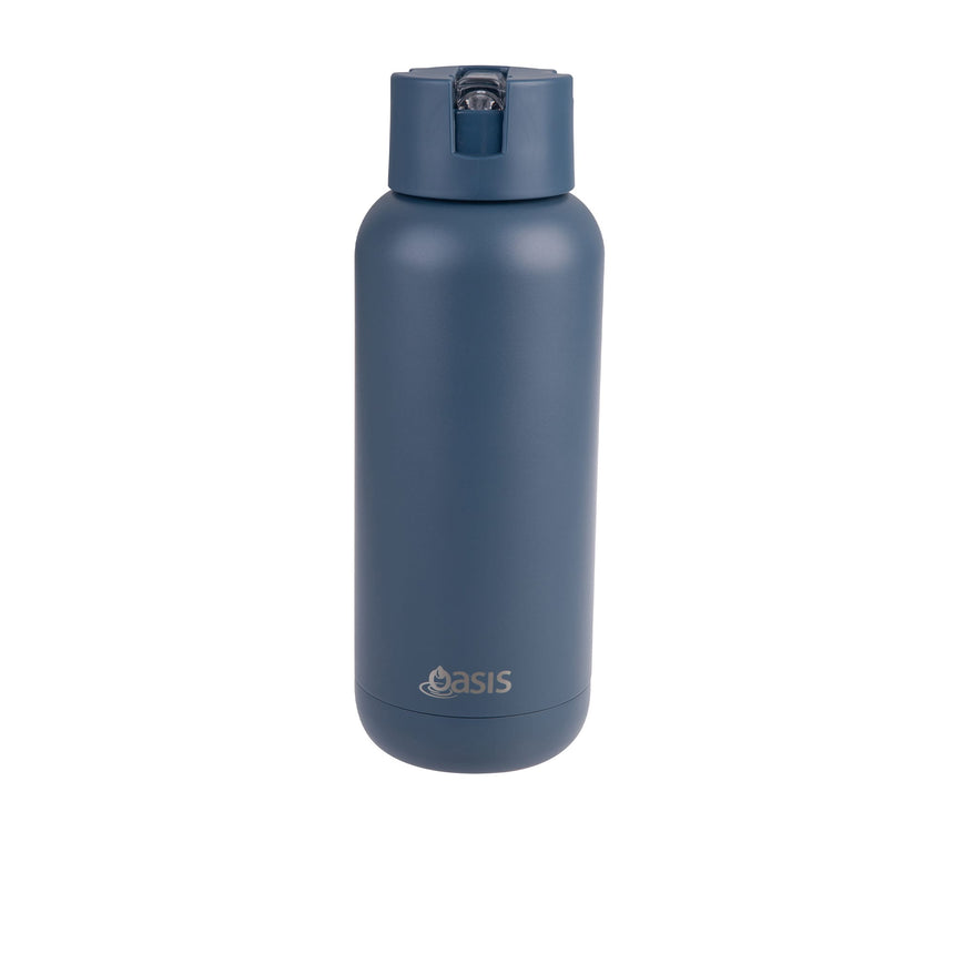 Oasis Moda Triple Wall Insulated Drink Bottle 1 Litre Indigo - Image 01