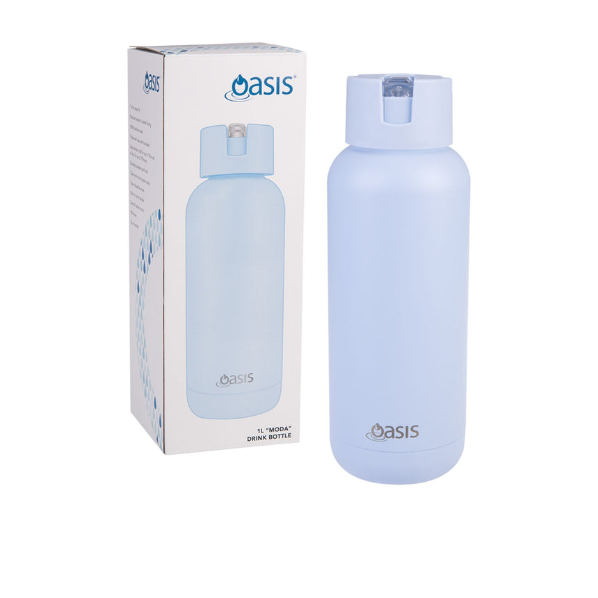 Oasis Moda Triple Wall Insulated Drink Bottle 1 Litre Periwinkle - Image 02