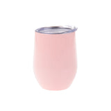 Oasis Stainless Steel Double Wall Wine Tumbler 330ml Soft in Pink - Image 01