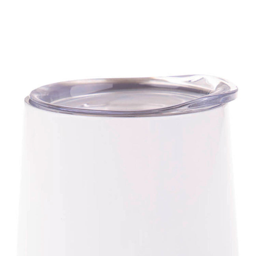 Oasis Stainless Steel Double Wall Wine Tumbler 330ml in White - Image 02