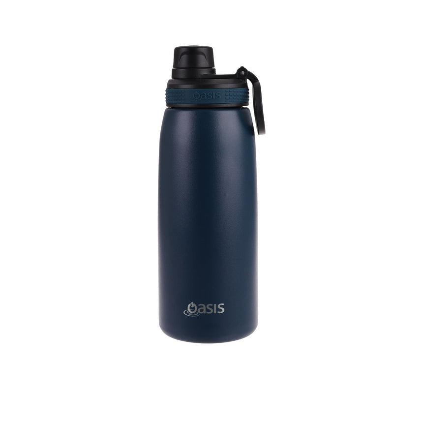 Oasis Stainless Steel Double Wall Insulated Sports Bottle Screw Cap 780ml Navy - Image 01