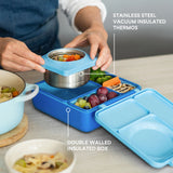 OmieBox Hot and Cold Bento Box in Blue Sky - Image 02