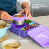 OmieBox Hot and Cold Bento Box Purple Plum - Image 02