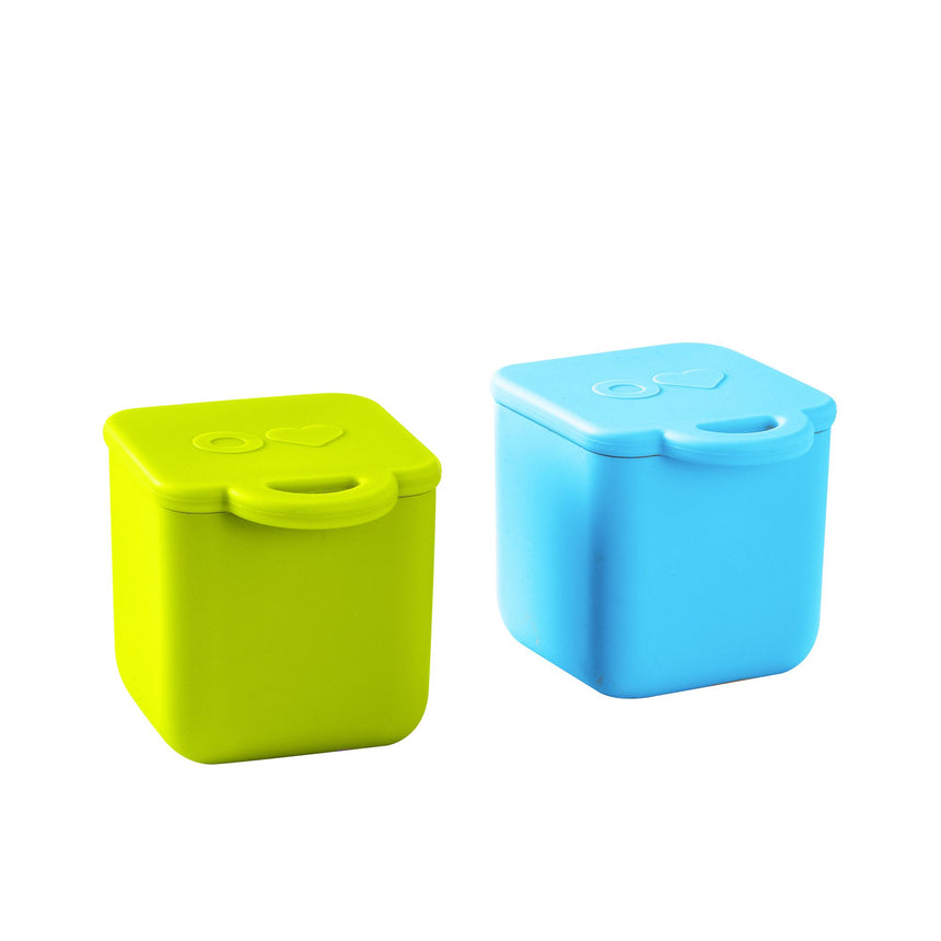 OmieDip Silicone Containers Set of 2 in Blue and Lime - Image 01