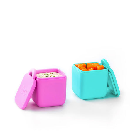 OmieDip Silicone Containers Set of 2 in Pink and Teal - Image 04