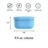 Omie Omiesnack Silicone Container 280ml in Blue - Image 05