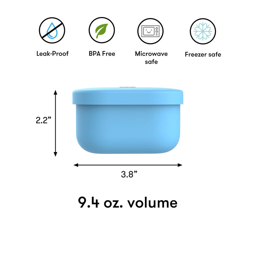 Omie Omiesnack Silicone Container 280ml in Blue - Image 05