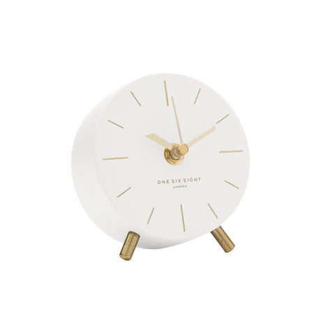 One Six Eight London Angelo Silent Mantel Clock White - Image 01