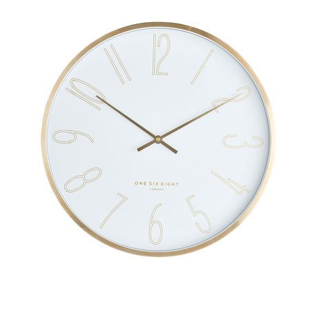 One Six Eight London Astrid Silent Wall Clock 40cm White - Image 01