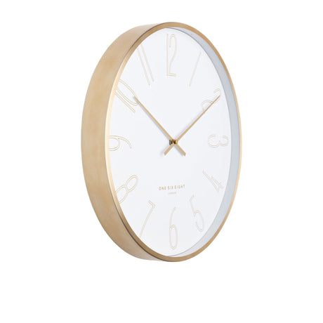 One Six Eight London Astrid Silent Wall Clock 40cm White - Image 02