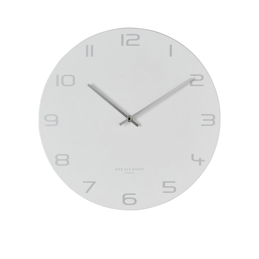 One Six Eight London Bianca Silent Wall Clock 40cm White - Image 01