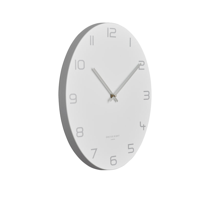 One Six Eight London Bianca Silent Wall Clock 40cm White - Image 02