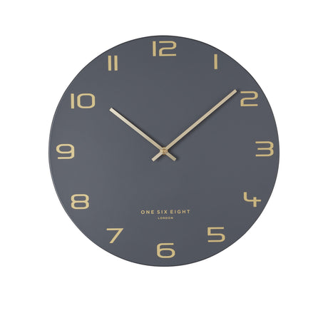 One Six Eight London Blake Silent Wall Clock 40cm Charcoal Grey - Image 01