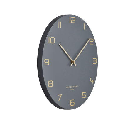 One Six Eight London Blake Silent Wall Clock 40cm Charcoal Grey - Image 02