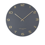 One Six Eight London Blake Silent Wall Clock 60cm Charcoal Grey - Image 01